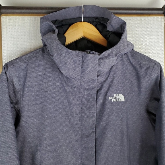 THE NORTH FACE  Insulated Hooded Gray Diamond Jacket Coat - Picture 3 of 7